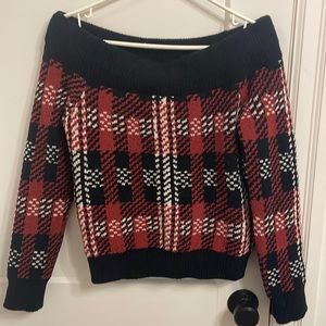 Pattern, off the shoulder long sleeve